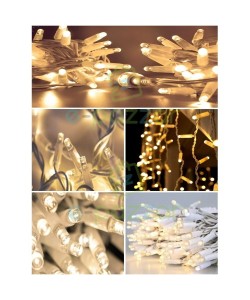 10m 100 Led IP65 Dış Mekan Led Işık Beyaz Kablo