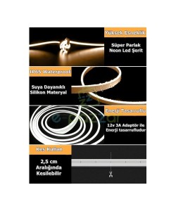 5m 16 Renk 4 Fonksiyonlu Esnek Şerit Neon Led