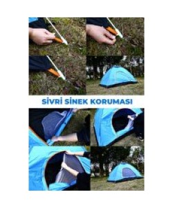 Otomatik Havada Açılan Su Geçirmez Çadır 4 Kişilik