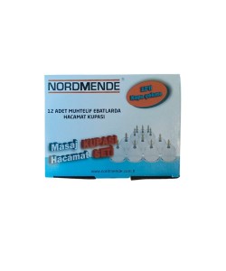 12 Lİ HACAMAT KUPA SETİ. 1ADET 2 PARMAK POMPA HEDİYE