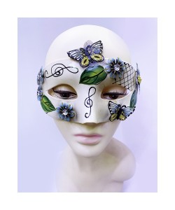 Kelebek ve Çiçek İşlemeli Venedik Maskesi Siyah Renk 10x18 cm Kelebek ve Çiçek İşlemeli Venedik Maskesi Siyah Renk 10x18 cm