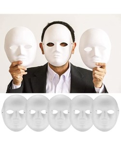 Beyaz Renk Boyanabilir Anonim Tam Yüz Cosplay Maske 24x18 cm