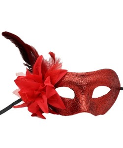 Kırmızı Renk Metalize Sim Görünümlü Parlak Tüylü Parti Maskesi 22x19 cm Kırmızı Renk Metalize Sim Görünümlü Parlak Tüylü Parti Maskesi 22x19 cm