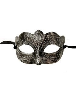 Maskeli Balo Antik Gri Gümüş Eskitilmiş Maske Balo Venedik Maskeli Balo Antik Gri Gümüş Eskitilmiş Maske Balo Venedik
