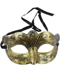 Altın Renk Eskitme Maskeli Balo Maskesi – Venedik Tarzı Parti Maskesi