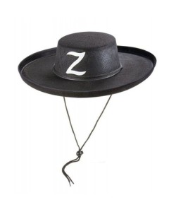 Z Logolu Yetişkin Boy Bağcıklı Zorro Şapkası