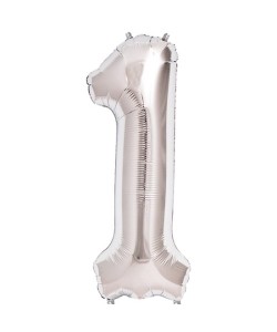 1 Rakam Folyo Balon Gümüş 40 inç