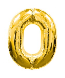 0 Rakamlı Folyo Balon Gold Renk 40 inç