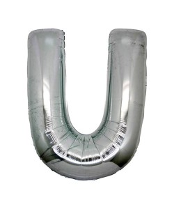 U Harf Folyo Balon Gümüş Renk 40 inç