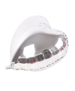 Kalp Balon Folyo Gümüş 45 cm 18 inç Kalp Balon Folyo Gümüş 45 cm 18 inç