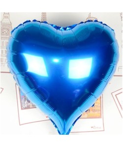 Kalp Uçan Balon Folyo Mavi 80 cm 32 inç