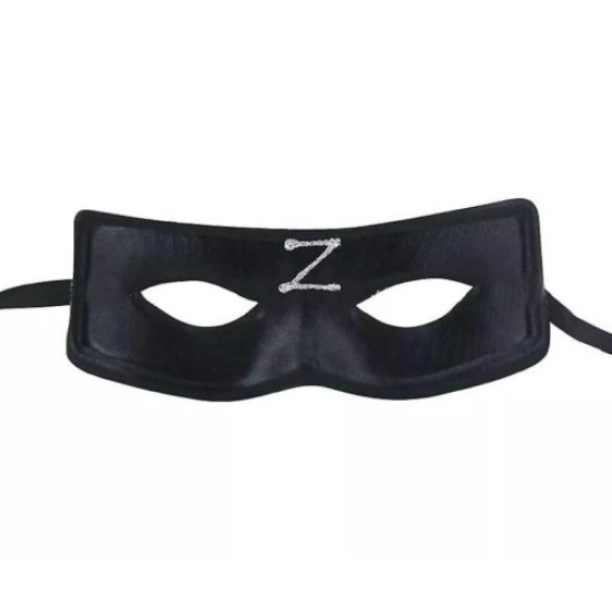 Zorro Maskesi Arkadan Lastikli Z Baskılı Zorro Maskesi Arkadan Lastikli Z Baskılı