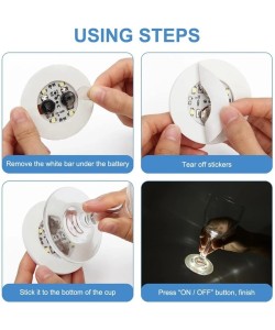 Işıklı Yapışkanlı Bardak Altı Aparatı Ledli 3 Modlu 6 cm Çap 1 Adet