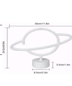 Neon Işıklı Satürn Lamba Pil+Usb Neon Işıklı Satürn Lamba Pil+Usb
