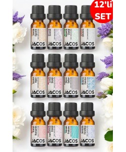 JACOS 12'li Ekonomi SET Esansiyel Uçucu Yağı Buhardanlık Difüzör Esansı Oda Kokusu JACOS 12'li Ekonomi SET Esansiyel Uçucu Yağı Buhardanlık Difüzör Esansı Oda Kokusu