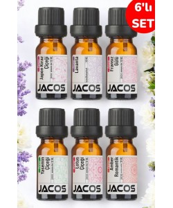 JACOS 6'lı Ekonomi SET Esansiyel Uçucu Yağı Buhardanlık Difüzör Esansı Oda Kokusu JACOS 6'lı Ekonomi SET Esansiyel Uçucu Yağı Buhardanlık Difüzör Esansı Oda Kokusu