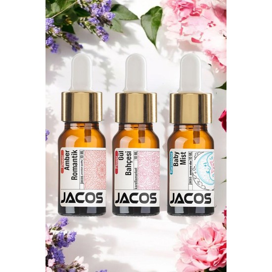JACOS Ahşap Kokuluk Frager Esansı Amber Gülbahçesi Baby Mist Uzun Süreli ve Yoğun Koku