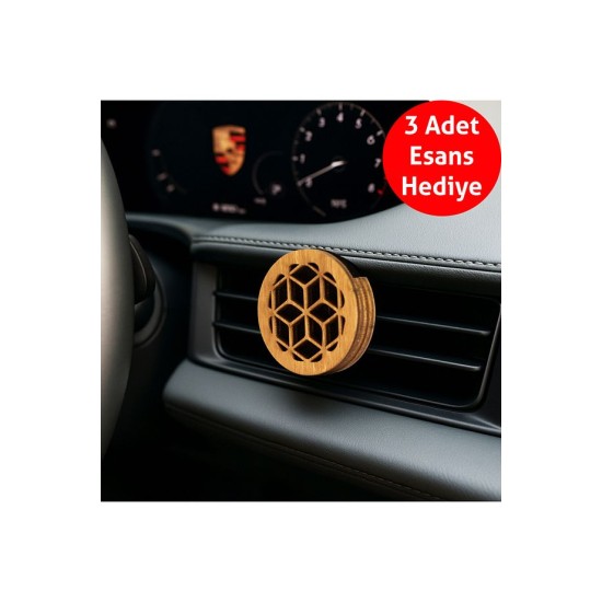 JACOS Frager Ahşap Araba Kokusu Difüzör Oto Koku Gül Lilac Lotus Hediye Esans m019