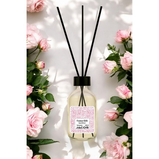 JACOS Fransız Gülü Kokulu Bambu Çubuklu Fransız Gülü Kokulu Çubuklu Oda Kokusu 100ml Reed Diffuser