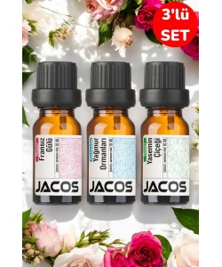 JACOS Fransız Gülü,Yağmur Ormanları Yasemin Esansiyel Uçucu Yağı Difüzör Esansı Oda Kokusu 3'lü SET JACOS Fransız Gülü,Yağmur Ormanları Yasemin Esansiyel Uçucu Yağı Difüzör Esansı Oda Kokusu 3'lü SET