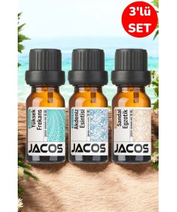 JACOS Frekans,Akdeniz Esintisi,Sandal Egzotik Esansiyel Uçucu Yağı Difüzör Esansı Oda Kokusu 3'lü SET JACOS Frekans,Akdeniz Esintisi,Sandal Egzotik Esansiyel Uçucu Yağı Difüzör Esansı Oda Kokusu 3'lü SET