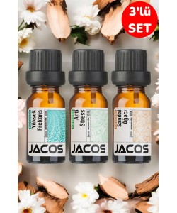 JACOS Frekans,Anti Stress,Sandal Ağacı Esansiyel Uçucu Yağı Difüzör Esansı Oda Kokusu 3'lü SET JACOS Frekans,Anti Stress,Sandal Ağacı Esansiyel Uçucu Yağı Difüzör Esansı Oda Kokusu 3'lü SET