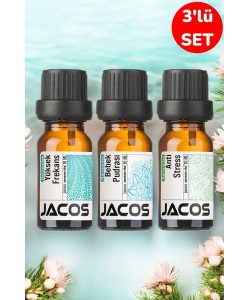 JACOS Frekans,Pudra,Anti Stress Esansiyel Uçucu Yağı Buhardanlık Difüzör Esansı Oda Kokusu 3'lü SET JACOS Frekans,Pudra,Anti Stress Esansiyel Uçucu Yağı Buhardanlık Difüzör Esansı Oda Kokusu 3'lü SET