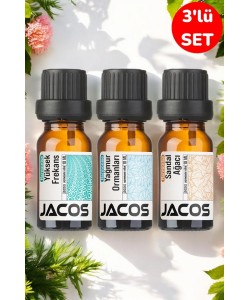 JACOS Frekans,Yağmur Ormanları,Sandal Ağacı Esansiyel Uçucu Yağı Difüzör Esansı Oda Kokusu 3'lü SET JACOS Frekans,Yağmur Ormanları,Sandal Ağacı Esansiyel Uçucu Yağı Difüzör Esansı Oda Kokusu 3'lü SET