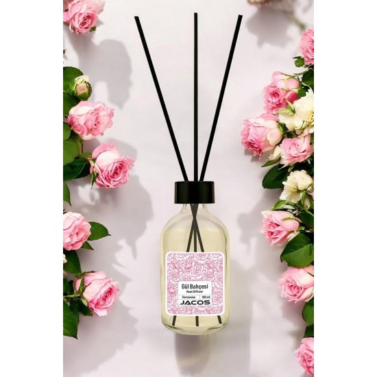 JACOS Gül Bakçesi Kokulu Bambu Çubuklu Gül Bahçesi Kokulu Çubuklu Oda Kokusu 100ml Reed Diffuser