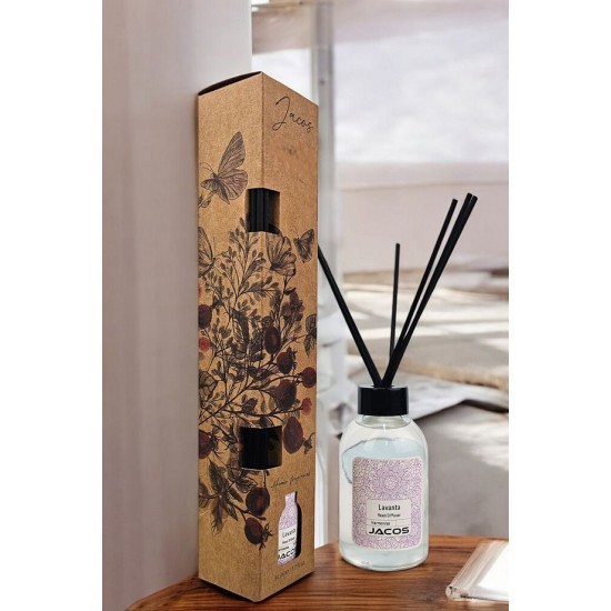 JACOS Lavanta Kokulu Bambu Çubuklu Lavanta Çubuklu Oda Kokusu 50ml Reed Diffuser