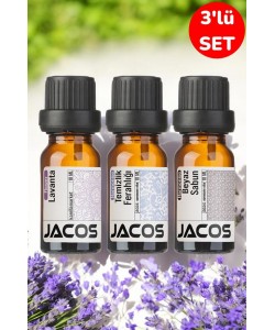 JACOS Lavanta,Temizlilk Ferahlığı,Beyaz Sabun Esansiyel Uçucu Yağı Difüzör Esansı Oda Kokusu 3'lü SET JACOS Lavanta,Temizlilk Ferahlığı,Beyaz Sabun Esansiyel Uçucu Yağı Difüzör Esansı Oda Kokusu 3'lü SET