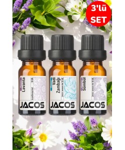 JACOS Lavanta,Vadi Zambağı ve Sümbül Uçucu Yağı Buhardanlık Difüzör Esansı Oda Kokusu Esansiyel 3'lü SET JACOS Lavanta,Vadi Zambağı ve Sümbül Uçucu Yağı Buhardanlık Difüzör Esansı Oda Kokusu Esansiyel 3'lü SET