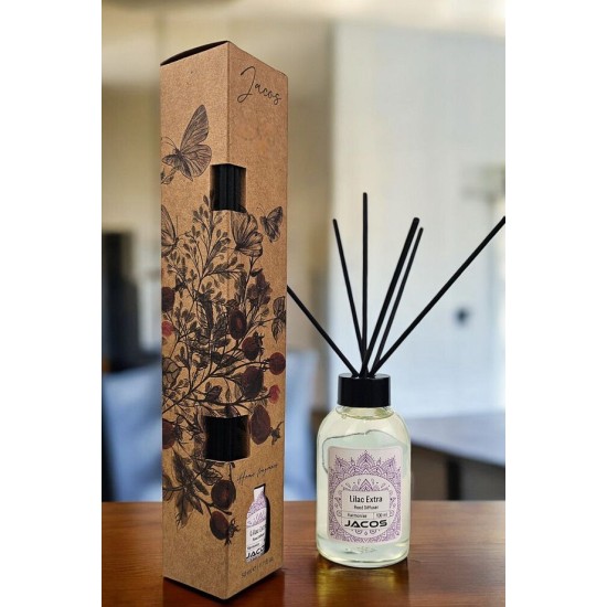 JACOS Leylak Kokulu Bambu Çubuklu Leylak Kokulu Çubuklu Oda Kokusu 100 ml Reed Diffuser