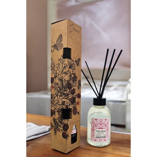 JACOS Lotus Çiçeği Kokulu Bambu Çubuklu Lotus Çiçeği Kokulu Çubuklu Oda Kokusu 100 ml Reed Diffuser