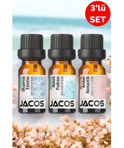 JACOS Okyanus Esintisi,Pudra,Amber Romantik Esansiyel Uçucu Yağı Difüzör Esansı Oda Kokusu 3'lü SET JACOS Okyanus Esintisi,Pudra,Amber Romantik Esansiyel Uçucu Yağı Difüzör Esansı Oda Kokusu 3'lü SET