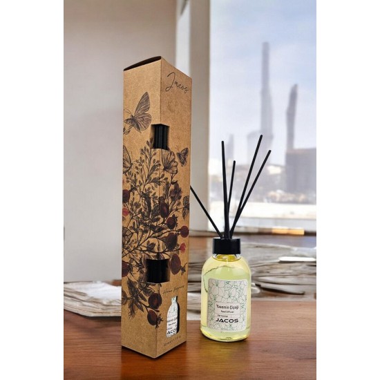 JACOS Yasemin Çiçeği Kokulu Bambu Çubuklu Yasemin Kokulu Çubuklu Oda Kokusu 100ml Reed Diffuser
