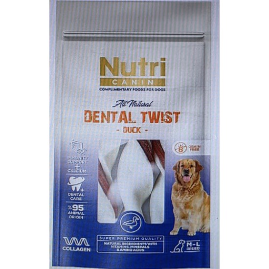 NUTRİ CANİN ÖRDEK ETLİ DENTAL KÖPEK ÖDÜL KEMİĞİ