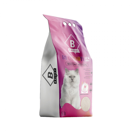 BRİSKY PUDRA KOKULU KEDİ KUMU(5LT)