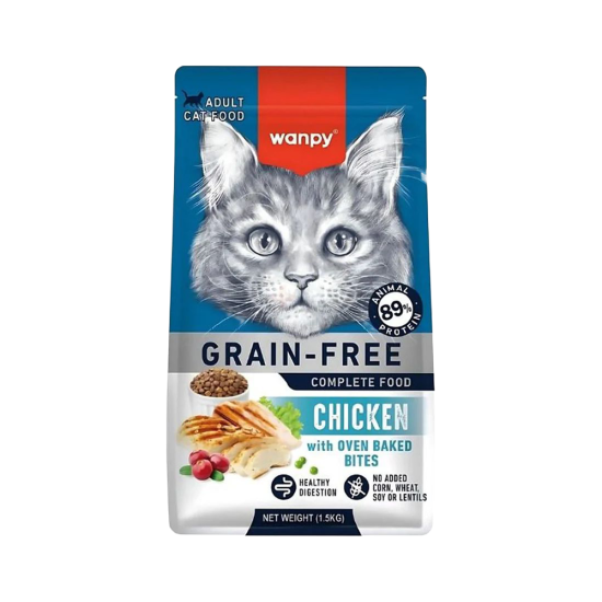WANPY TAHILSIZ TAVUK ETLİ YETİŞKİN KEDİ MAMASI(1,5KG)