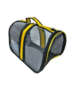 BACCO MİLANO SARI ŞERİTLİ ŞEFFAF  TAŞIMA ÇANTASI(41X28X28)