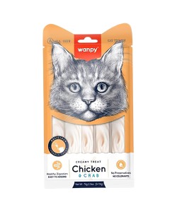 WANPY TAVUK ETLİ VE YENGEÇLİ SIVI KEDİ ÖDÜLÜ(5X14GR)