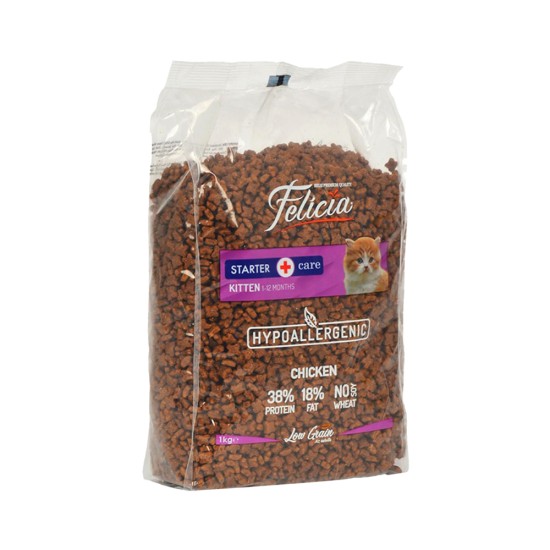  FELİCİA AZ TAHILLI VE TAVUK ETLİ HYPOALLERGENİC YAVRU KEDİ MAMASI(1KG)
