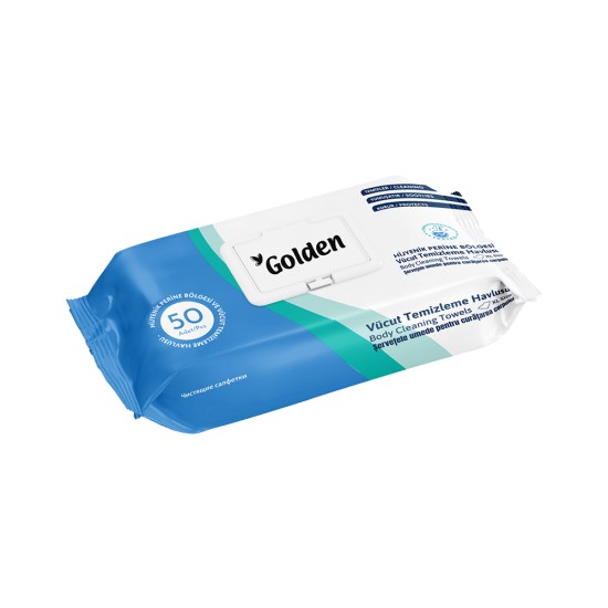 GOLDEN EVCİL HAYVAN VÜCUT TEMİZLEME HAVLUSU(XL-50'Lİ)