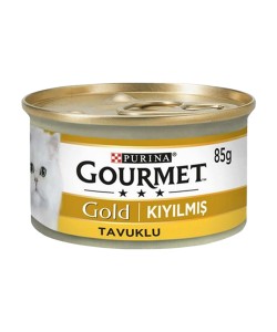 PURINA GOURMETGOLD KIYILMIŞ TAVUK ETLİ  YETİŞKİN KONSERVE KEDİ MAMASI(85GR)