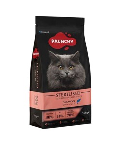 PAUNCHY STERİLİSED SOMONLU KISIRLAŞTIRILMIŞ YETİŞKİN KEDİ MAMASI(15KG)