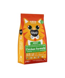 KİTTYLİFE TAVUK ETLİ KISIRLAŞTIRILMIŞ KEDİ MAMASI(2KG)