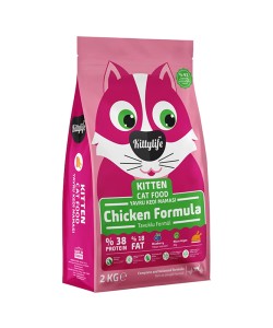KİTTYLİFE TAVUK ETLİ YAVRU KEDİ MAMASI(2KG)