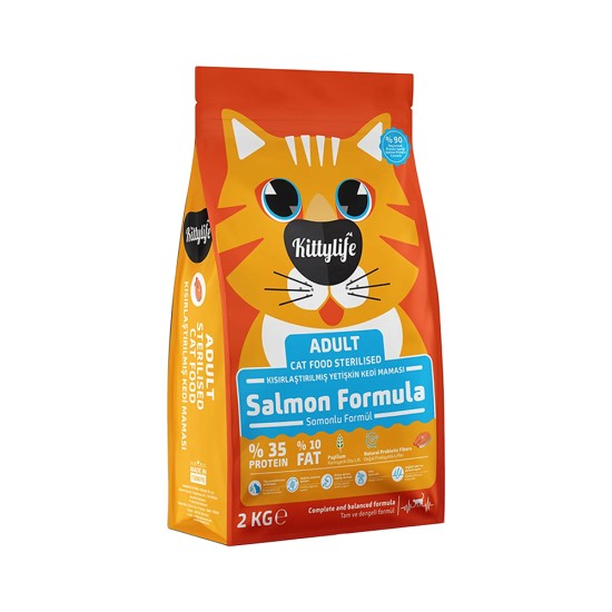 KİTTYLİFE SOMON BALIKLI KISIRLAŞTIRILMIŞ KEDİ MAMASI(2KG)