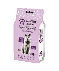MAGİCSAND LAVANTA KOKULU İNCE TANELİ KEDİ KUMU(5LT)