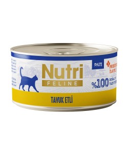 NUTRİ FELİNE  TAVUK ETLİ TAHILSIZ PATE KONSERVE  YETİŞKİN KEDİ MAMASI(70GR)